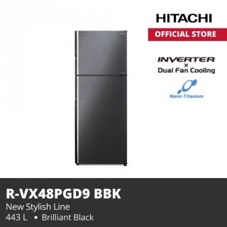 25. Kulkas Hitachi R-VX48PGD9 BBK 443 L New Stylish Line RVX48PGD9