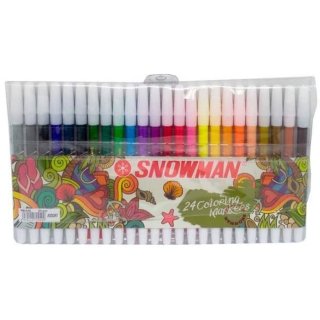 5. Spidol Snowman 24 Warna Coloring Marker