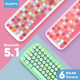 11. MOFii Keyboard Bluetooth 5.1 Wireless, Nyaman dengan Desain Artistik