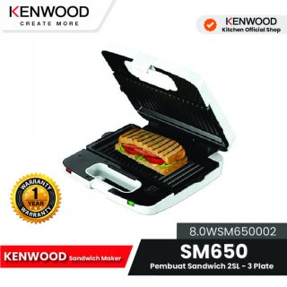 KENWOOD SANDWICH MAKER 2SL FREE 3 PLATE - SM650