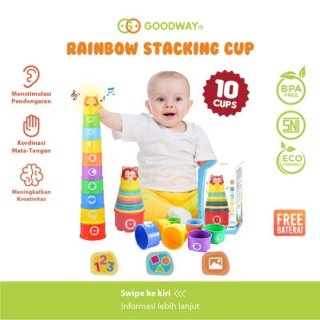 GOODWAY Stacking Cup Baby Toys Mainan Edukatif Bayi / Anak Cup Susun