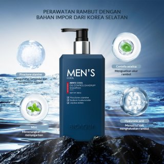 BIOAQUA Men's Cool Oil Control Dandruff Shampoo Pria