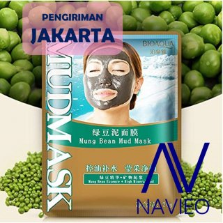 6. Green Beans Mud Black Face Mask