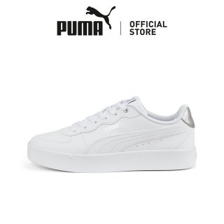 PUMA Sepatu Sneaker Wanita Skye Clean Distressed White- Silver
