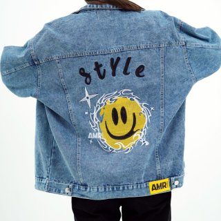 AMR Original - Smile Fire 5502 - Jaket Jeans Oversize Dream