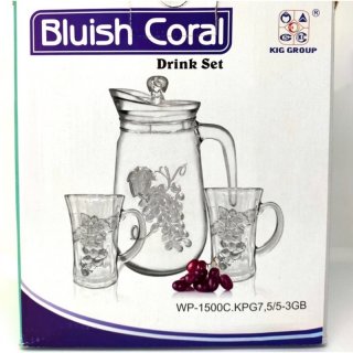 2. Bluish Coral Drink Set 5 in 1, Cocok Menemani Setiap Kali Makan