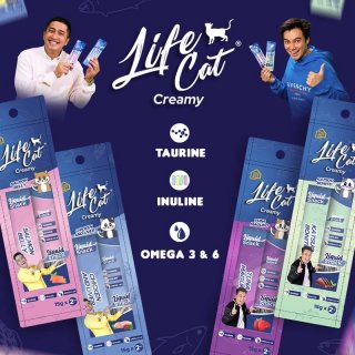 4. LIFE CREAMY / LifeCat Creamy ISI 2 pcs Snacks Makanan Kucing