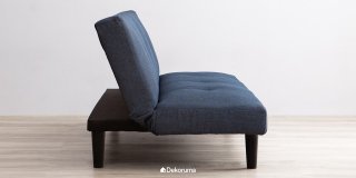 Dekoruma Oda Sofa Bed Minimalis Kain Woven Biru Tua