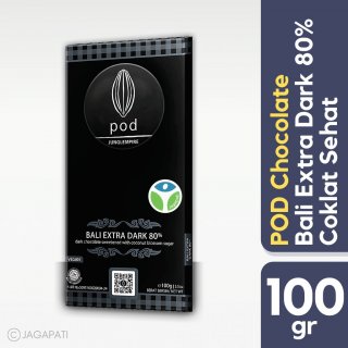 Pod Chocolate - 80% Bali Extra Dark Chocolate Bar 