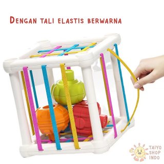 TAIYO Mainan Bayi About Shape Baby Sorting Puzzle Kerincingan Montessori Edukasi
