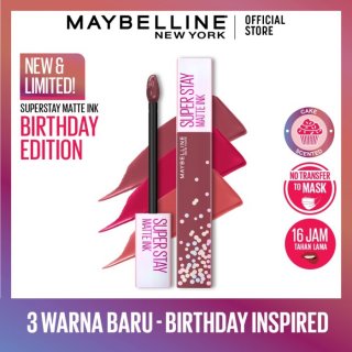 BIRTHDAY Edition Maybelline Superstay Matte Ink Lip Cream Stay Ink Best Hostess