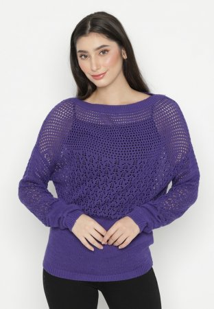 Knitting Variation Sweater Purple Mobile Power Ladies