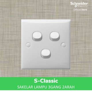 Schneider Saklar Lampu 3 Gang S-Classic