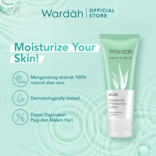 Wardah Nature Daily Aloe Hydramild Moisturizer Cream 40 ml 