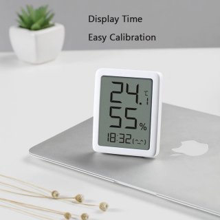 22. Miaomiaoce Jam Meja Thermostat Hygrometer Humidity LCD, Bisa Diletakkan di Meja Kerja