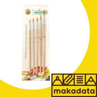 KUAS LUKIS ROUND YI JIA YI PAINTING BRUSH (1 SET )