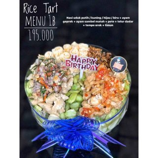 25. Rice Tart / Birthday Rice, Lauk Bisa Disesuaikan