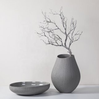 Riva Vase Gray Medium Ceramic