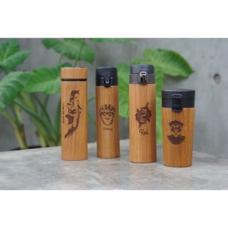 Sae Wooden - Tumbler Botol Minum Kayu Jati Custom