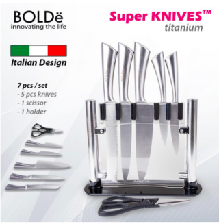 26. Bolde Titanium Knives Set, Tingkat Ketajaman yang Lebih Tinggi