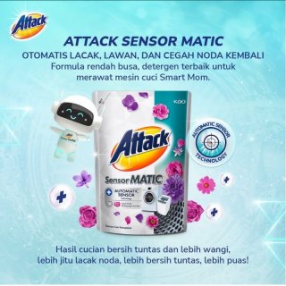 14. Attack Sensor Matic Detergen Bubuk Khusus Mesin Cuci