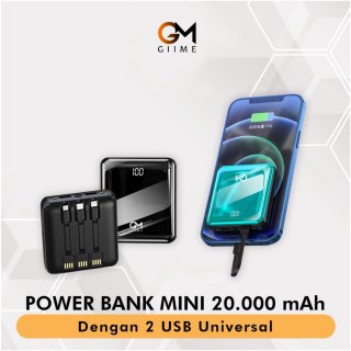 Giime.id - Powerbank Mini 20000 mAH Power Bank Dual USB Universal