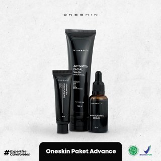 3. Oneskin Skincare Pria Paket Advance, Cocok Segala Jenis Kulit