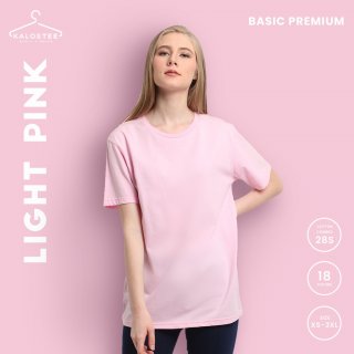 KALOSTEE Kaos Polos Premium Basic 28s 100% Cotton - Light Pink