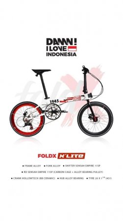12. Sepeda seri FoldX X-Lite Sepeda Kemerdekaan