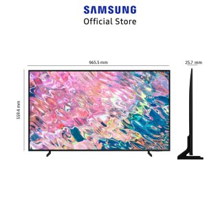 14. Samsung Smart TV 43 inch QLED 4K Q63B, Seperti Menyatu dengan Dinding