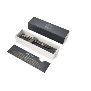 3. Parker Urban Matte Black Gold Trim Ballpoint TB 