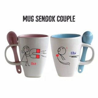 5. Mug Couple Sendok // kado wedding anniversary