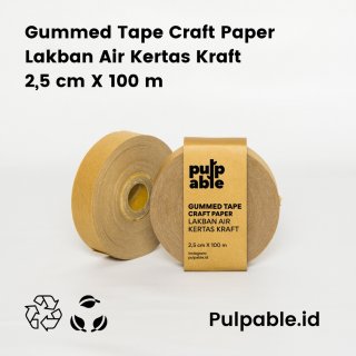 21. Brown Eco Friendly Gummed Tape Pulpable, Lakban Air yang Ramah Lingkungan