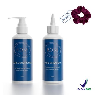 Curl Shampoo+Curl Conditioner ROSS untuk Rambut Keriting