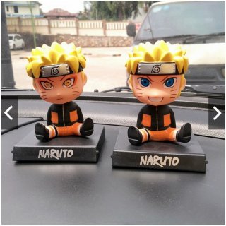 13. Boneka Figure Miniatur Pajangan Mobil Stand HP Naruto UZUMAKI NARUTO dengan Kepala yang Bisa Bergoyang 