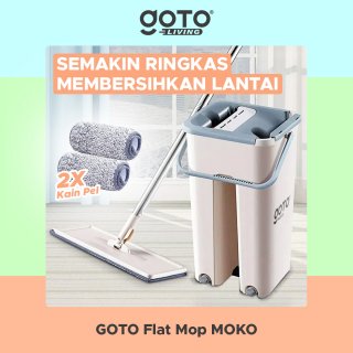 Goto Moko Mop Alat Pel Set Pembersih Lantai Magic Flat With Bucket