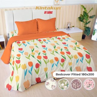 24. Kintakun Bed Cover Set 180 King Flower Dluxe Nirmana, Lembut dan Cepat Serap Keringat