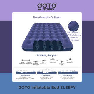 Goto Sleefy Matras Tidur Kasur Angin Pompa Tiup Double Air Bed - 80 SINGLE