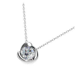 Her Jewellery Rose Crystal Pendant White Gold