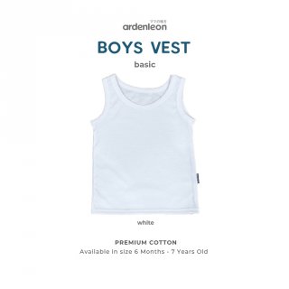 16. Ardenleon Kaos Dalam Anak Boys Vest Basic White