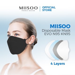 30. MIISOO Disposable Mask KN95, Masker Kesehatan yang Tebal dan Aman