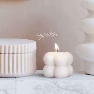 Lilin Dekorasi Aesthetic Korea | Scented Candle Aromaterapi Pilar Cube - Mini Cube