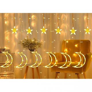 5. Scoop Dekorasi Lebaran / Ramadhan Lampu LED Garlan Curtain 62331901
