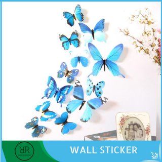 15. Stiker Dinding dengan Bahan Mudah Dilepas dan Motif Kupu-kupu untuk Dekorasi 