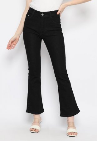 19. Mobile Power Ladies Boot Cut Long Pants Jeans, Minimalis dan Simpel