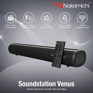 Nakamichi Soundstation Venus Speaker Bluetooth Amplifier Mini Soundbar