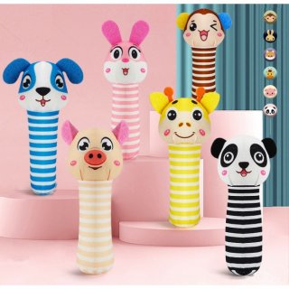 7. Mainan bayi / Rattle bar import motif animal stripes