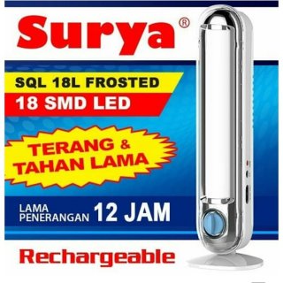 Surya SQL 18L Frosted Lampu Led Emergency Darurat Rechargeable