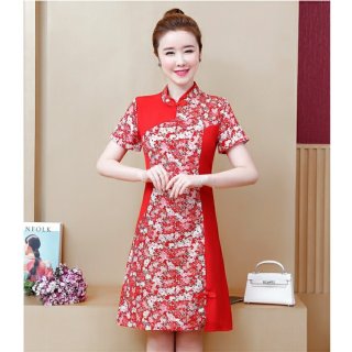 CNY Adeniums Cheongsam Dress Import TM 0993