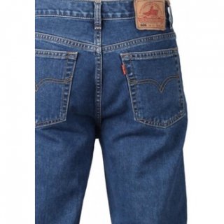 14. Celana Jeans Lea Pria Standar 606, Bahan Denim Tebal dan Lembut